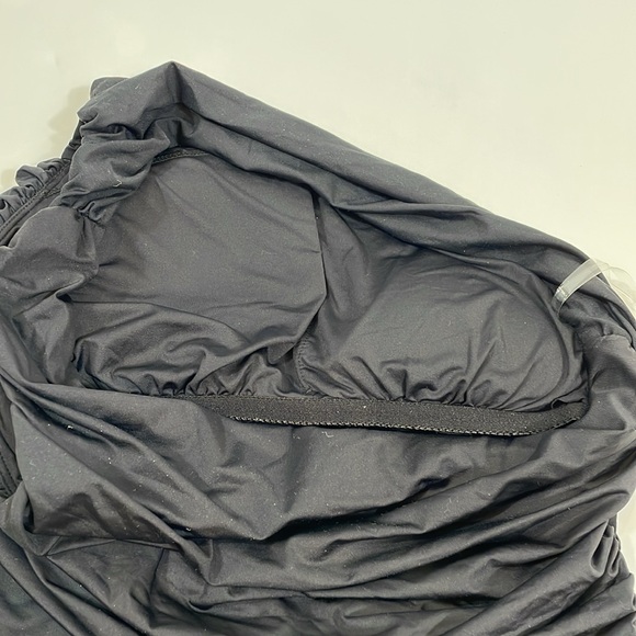 La Blanca One Piece Swimsuit Size 12 NWT Black One Shoulder Tummy Control - Picture 9 of 14